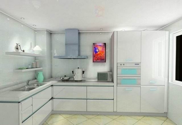 現(xiàn)代風(fēng)不銹鋼整體櫥柜